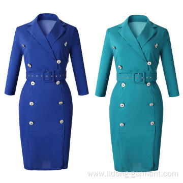 women formal dress uniform with belt standard collar